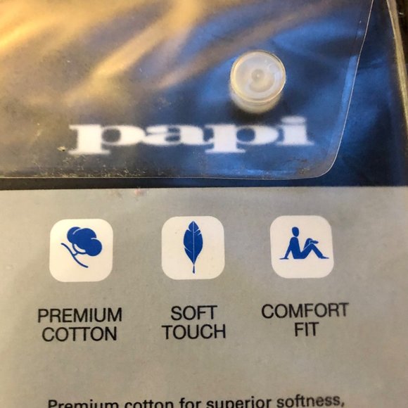 Papi Low Rise Briefs - 5 Pair NEW Open Package Mens S 28-30 Premium Cotton - Picture 6 of 9